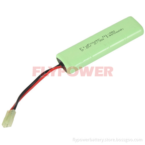 9.6V 2/3A1400mAh Ni-MH High Power Rechargeable Battery Pack for Airsoft Gun (8S of FH-2/3A1400P)